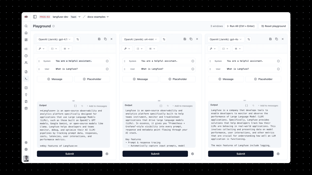 Playground Side-by-Side Comparison